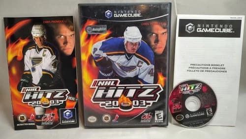 NHL Hitz 2003 (Nintendo GameCube, 2003) CIB Complete with Reg Card Tested Works