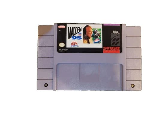 Madden NFL '95 - SNES Game Authentic, Tested & Working. Cartridge Only.