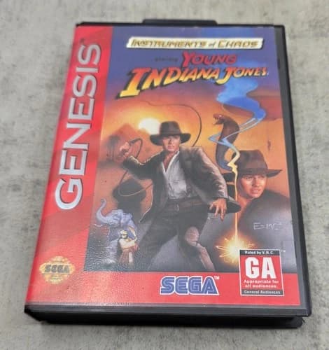 Instruments of Chaos Starring Young Indiana Jones - SEGA Genesis (1994) CIB