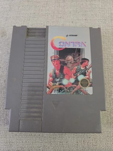 Contra Nintendo NES Konami Video Game Cartridge Tested Working Authentic