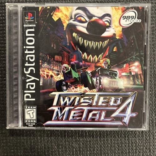 Twisted Metal 4 (Sony PlayStation 1, 1999) CIB, w Registration Card, Tested