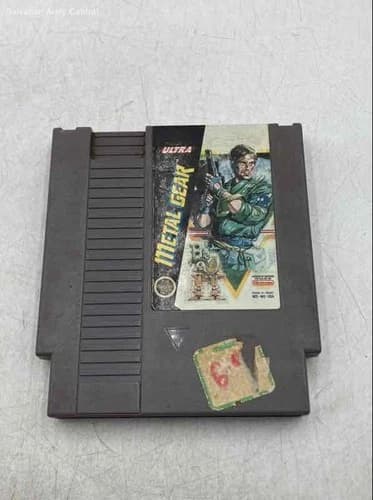 Vintage Nintendo Entertainment System Metal Gear Video Game Cartridge