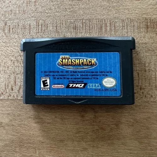 Sega Smash Pack (Nintendo Game Boy Advance, 2002) Cart Only Tested & Authentic