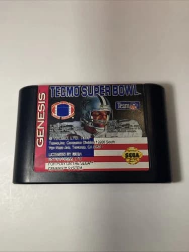 Tecmo Super Bowl (Sega Genesis, 1993) Cartridge Only - Tested & Working