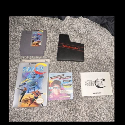 Konami Super C Nintendo NES Shooter NTSC-U/C Cartridge w/ Box Manual Sleeve
