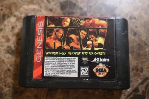 WWF Raw (Sega Genesis, 1994) Cartridge Only