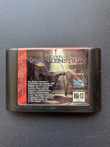 Mary Shelley's Frankenstein Sega Genesis 1994 Cartridge Only