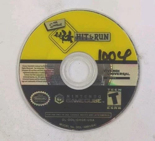 The Simpsons: Hit & Run Nintendo GameCube GAME DISC ONLY Tested & Working