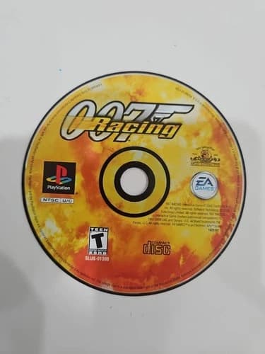 007 Racing Sony PlayStation 1 Disc Only Cleaned and Working Black Label PS1 Game