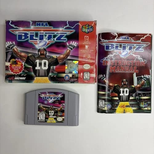 NFL Blitz (Nintendo 64 N64, 1997) CIB IN BOX! Authentic With Manual