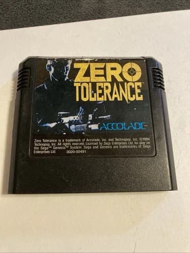 Zero Tolerance (Sega Genesis, 1994) Cartridge Only - Tested