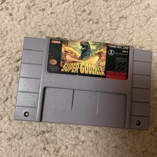 Super Godzilla (Super Nintendo SNES, 1993) Authentic. Tested clean