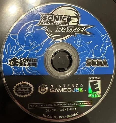 Sonic Adventure 2 Battle - Nintendo GameCube - Disc only - Confirmed working!!!