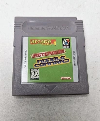 Arcade Classic 1 Asteroids Missle Command Nintendo Game Boy Cart Only Tested