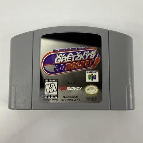Wayne Gretzky's 3D Hockey Nintendo 64 N64 Tested Cleaned