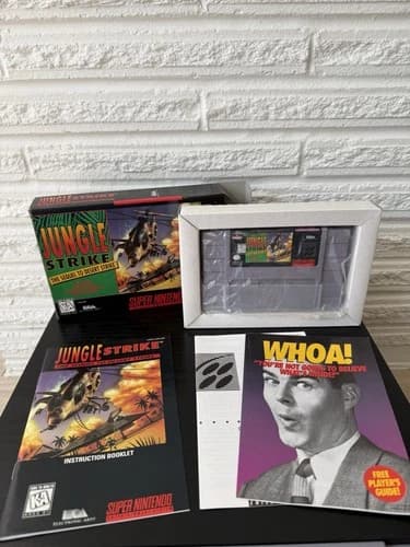 Jungle Strike Super Nintendo (SNES) CIB Complete Game, Box, Manual