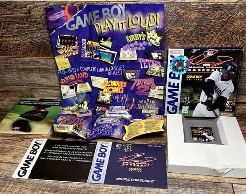 Ken Griffey Jr's Major League Baseball for Gameboy, Complete in Box (CIB)