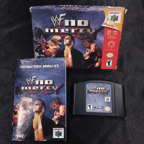 WWF No Mercy N64 Nintendo 64 Complete CIB Authentic Tested Working