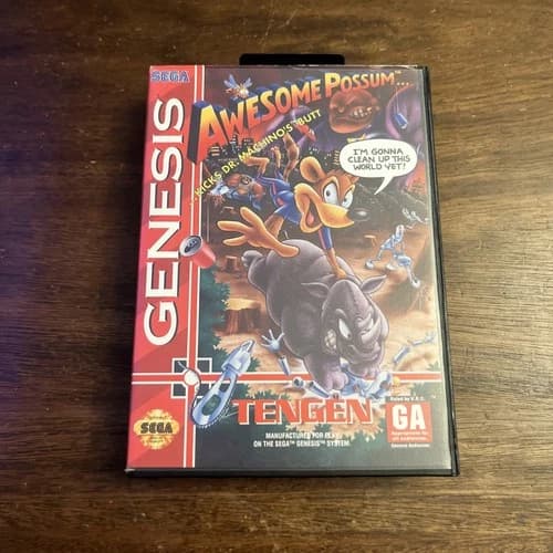 Awesome Possum Kicks Dr. Machino's Butt (Sega Genesis) Tested - Authentic