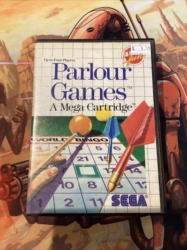 Parlour Games (Sega Master, 1988) CIB w/ Manual Case Cartridge