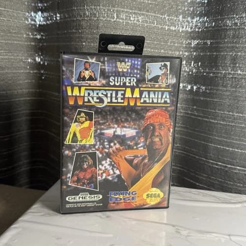 WWF Super WrestleMania (Sega Genesis, Flying Edge) Manual, Multiplayer, Complete