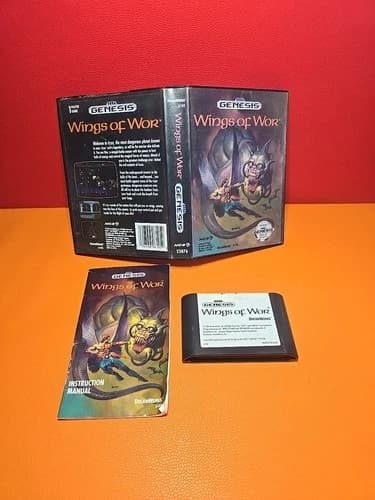 Wings of Wor (Sega Genesis, 1991) Complete CIB - Tested - Authentic
