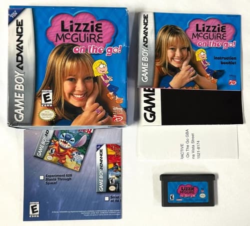 Lizzie McGuire: On the Go (Nintendo Game Boy Advance, 2003) GBA w/ Manual in Box