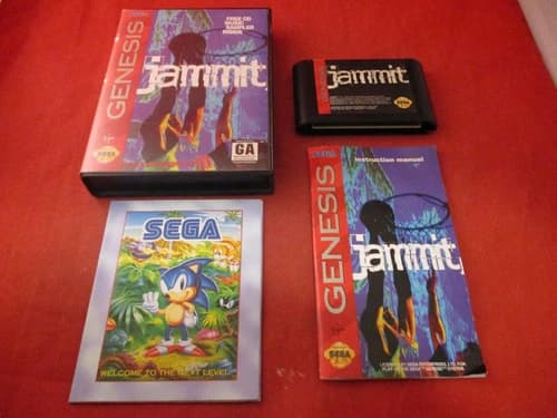Jammit (Sega Genesis, 1994) COMPLETE w/ Box manual game WORKS!