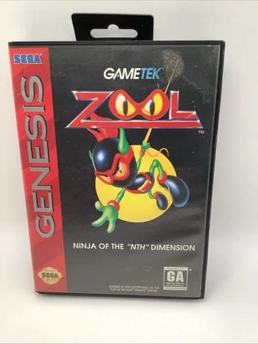 Zool Ninja of the Nth Dimension Sega Genesis Complete in Box