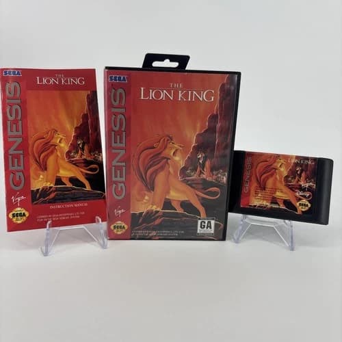 The Lion King (Sega Genesis, 1994) - Complete CIB w/ Manual in Plastic Case