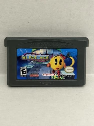 Ms. Pac Man Maze Madness Nintendo Game Boy Advance GBA SP Tested Works Authentic