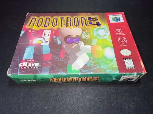 Robotron 64 Crave Nintendo 64 N64 EXMT+ condition COMPLETE n box+protector!