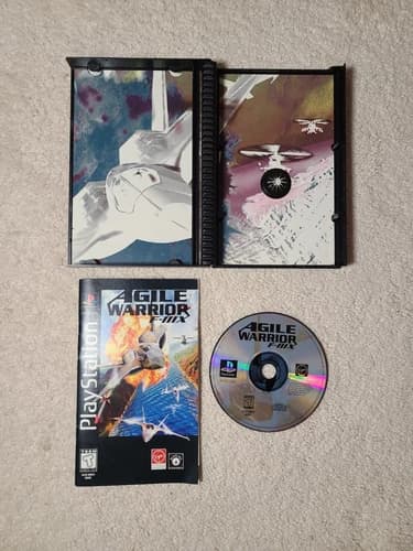 Agile Warrior F-111X (Sony PlayStation 1, 1995) Long Box PS1 Complete CIB