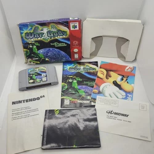 War Gods Nintendo 64, 1997 N64 Complete CIB Box Manual Inserts Tested READ DESC