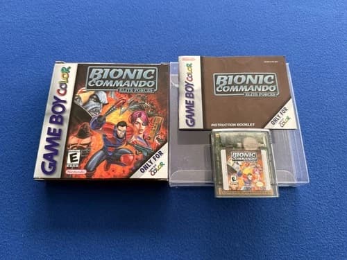 Bionic Commando Elite Forces Nintendo GB GAMEBOY 100% CIB Complete CAPCOM