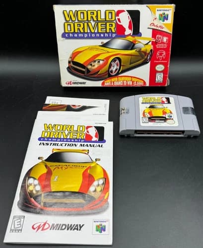 World Driver Championship Nintendo 64 N64 CIB Complete W/ Manual Authentic