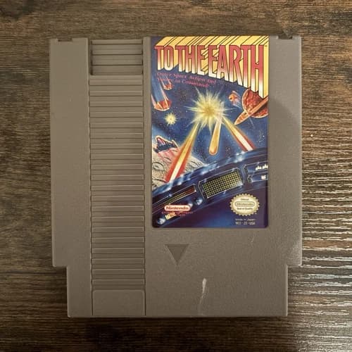 To the Earth (Nintendo NES) Game Only, Tested & Works