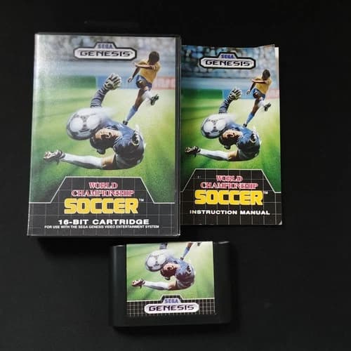 World Championship Soccer - Sega Genesis Tested CIB