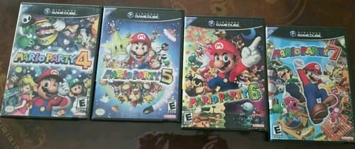 Mario Party 4, 5, 6 and 7 Nintendo GameCube Complete (Tested and Working)