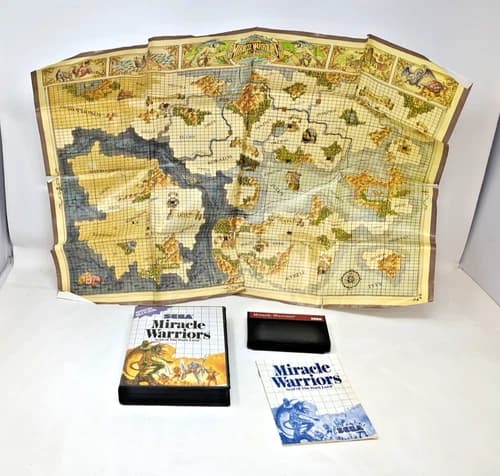 Miracle Warriors: Seal of the Dark Lord Sega Master System CIB Complete w/ Map