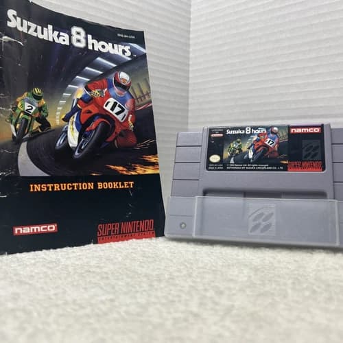 Suzuka 8 Hours - Vintage Namco SNES Super Nintendo Video Game Cartridge