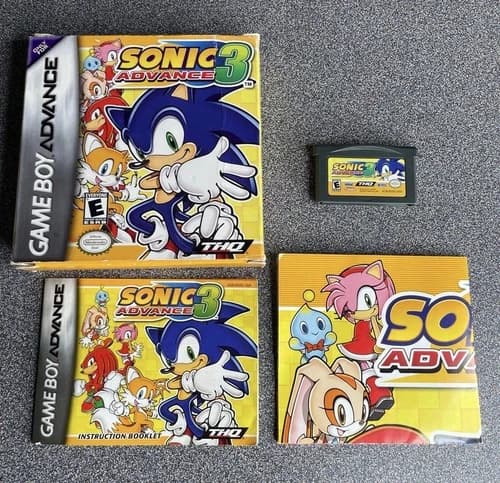 Sonic Advance 3 Nintendo GameBoy Advance GBA CIB Complete