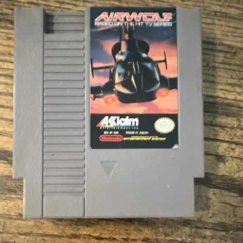Acclaim Entertainment Airwolf Nintendo NES Game Cartridge NTSC-U/C US/Canada
