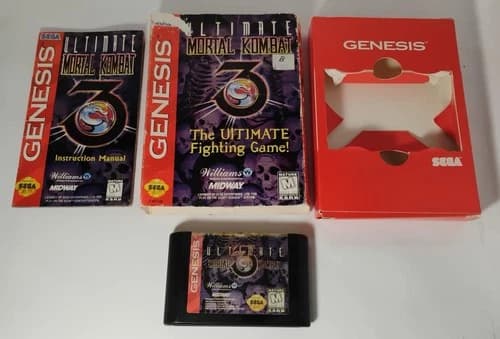 Ultimate Mortal Kombat 3, Sega Genesis - Complete CIB TESTED WORKING! FREE SHIP!