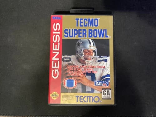 Tecmo Super Bowl (Sega Genesis 1993) CIB Complete Manual Insert
