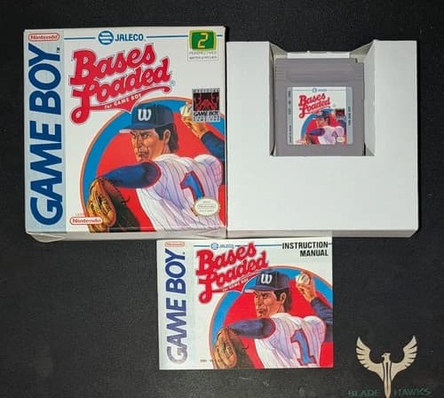 Bases Loaded (Nintendo Game Boy, 1990) COMPLETE IN BOX MANUAL CIB *LOOK*