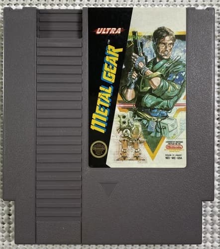Metal Gear NES Nintendo Cartridge 1988