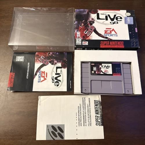 NBA Live 98 (Super Nintendo SNES) Complete - Tested - Authentic