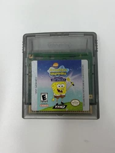 Spongebob Squarepants Legend of the Lost Spatula Nintendo Gameboy Color Tested