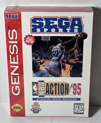 NBA Action '95 Starring David Robinson (Sega Genesis, 1995) New